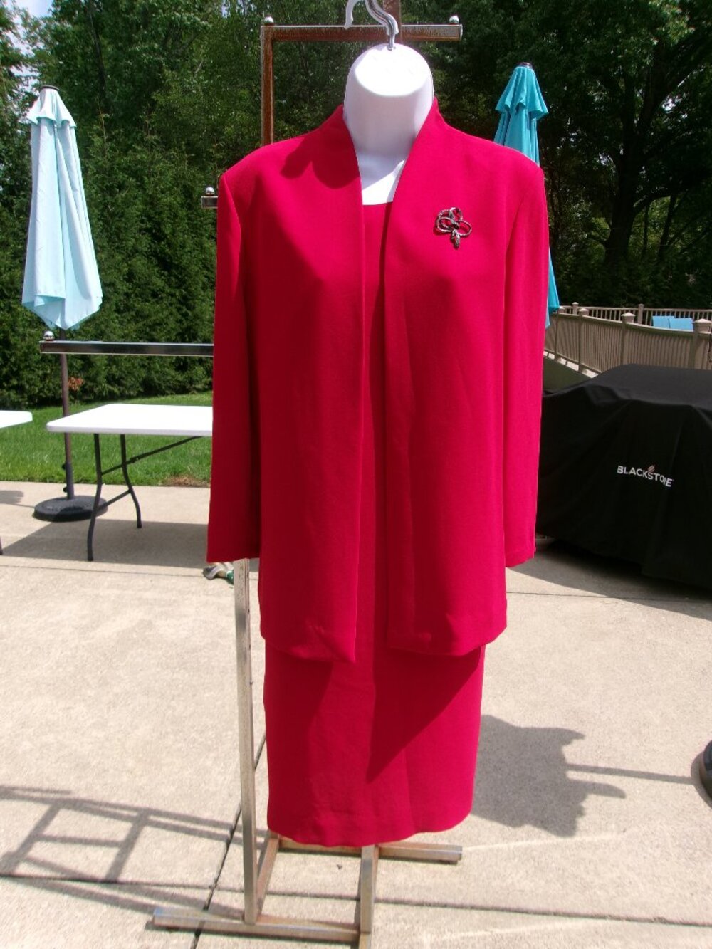 JONES NEW YORK RED SUIT DRESS 10